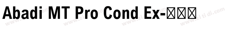 Abadi MT Pro Cond Ex字体转换